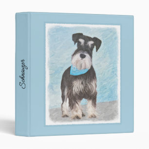 Schnauzer (Miniature) Painting - Cute Original Dog Binder