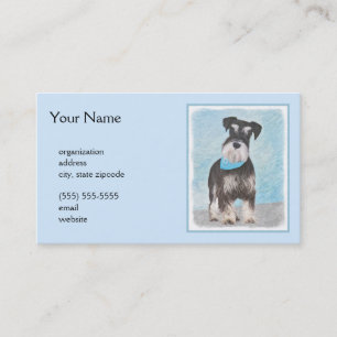 Schnauzer (Miniature) Painting - Cute Original Dog Business Card