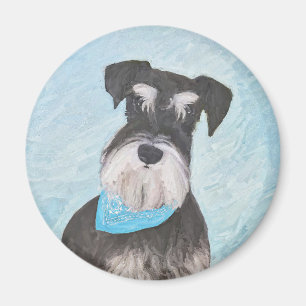 Schnauzer (Miniature) Painting - Cute Original Dog Magnet