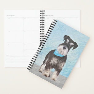 Schnauzer (Miniature) Painting - Cute Original Dog Planner