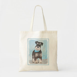 Schnauzer (Miniature) Painting - Cute Original Dog Tote Bag