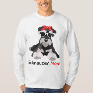 Schnauzer Mom Bandana Womens Schnauzer Dog T-Shirt