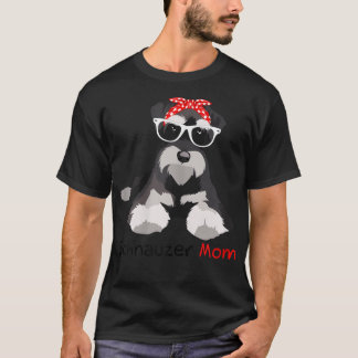 Schnauzer Mom Bandana Womens Schnauzer Dog T-Shirt