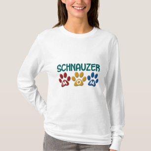 SCHNAUZER Mom Paw Print 1 T-Shirt