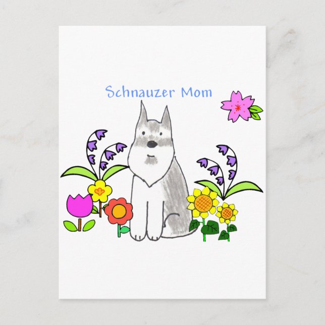 Schnauzer Mom Postcard (Front)