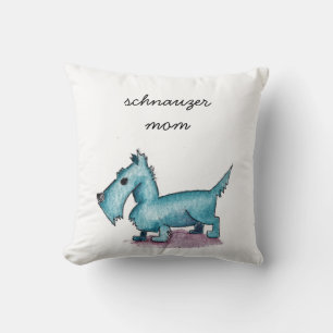 Schnauzer Mom  Throw Pillow