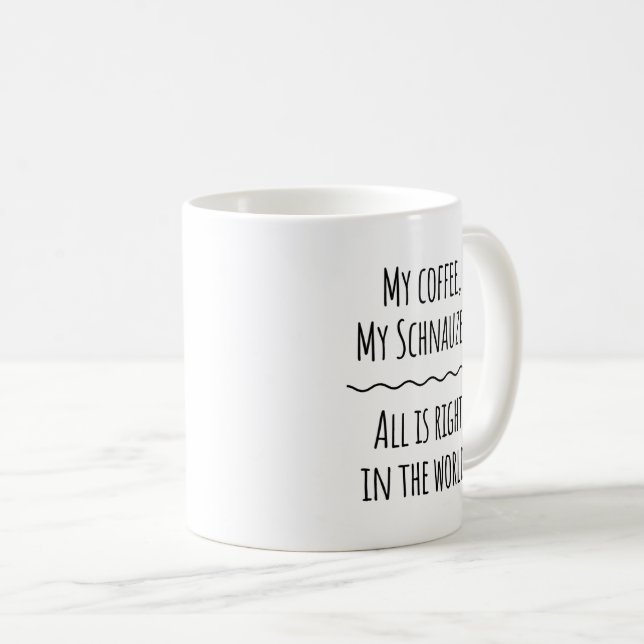 Schnauzer - Mug café cadeau (Devant droit)