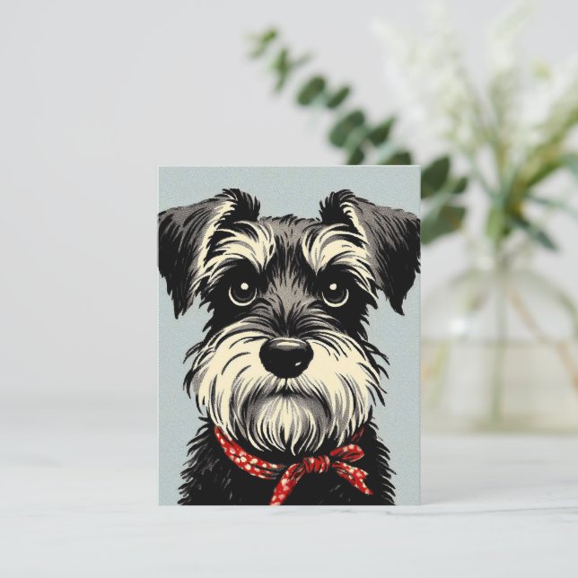Schnauzer Note Card (Standing Front)