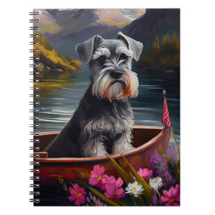 Schnauzer on a Paddle: A Scenic Adventure  Notebook