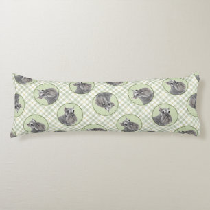 Schnauzer Painting Giant Standard Cropped Dog Art Body Pillow