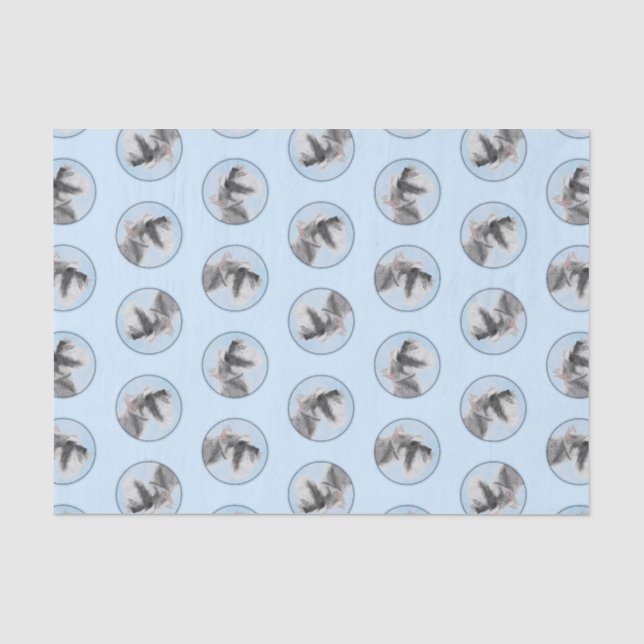 Schnauzer Painting Giant Standard Cropped Dog Art Tissue Paper (Front)