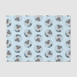 Schnauzer Painting Miniature Uncropped Pet Dog Art Tissue Paper