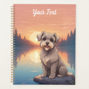 Schnauzer par lac