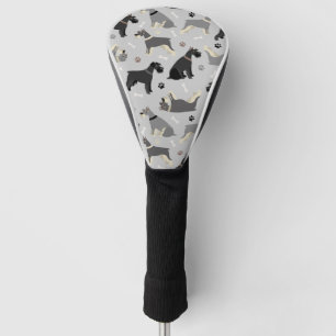 Schnauzer Paws and Bones Golf Head Cover