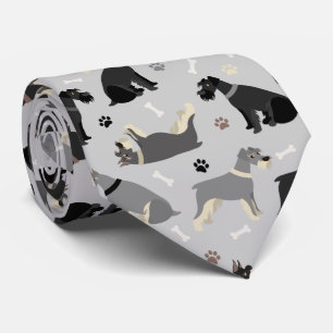 Schnauzer Paws and Bones Neck Tie