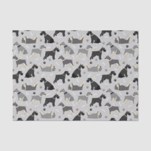 Schnauzer Paws and Bones Tissue Paper