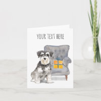 Schnauzer Personalised Greeting Card