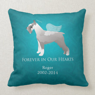Schnauzer Pet Memorial Design Throw Pillow