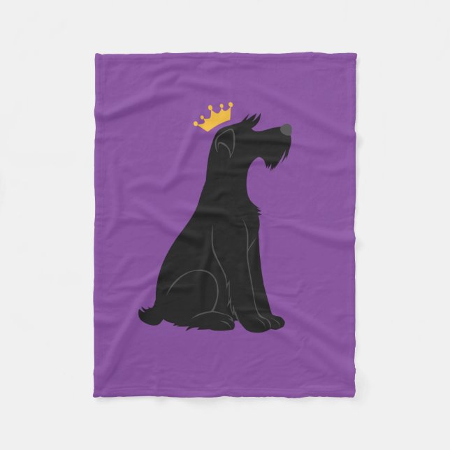 Schnauzer Prince Fleece Blanket (Front)