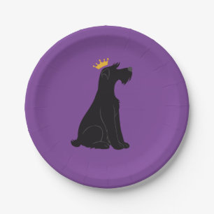 Schnauzer Prince Paper Plate