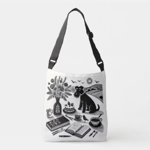Schnauzer Print Tote Bag