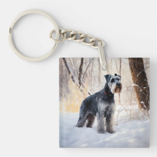 Schnauzer Qu'il neige Noël