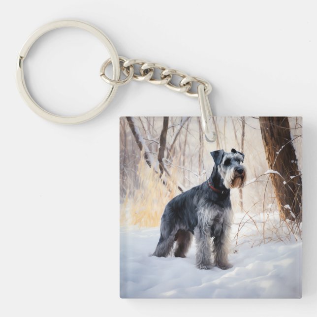 Schnauzer Qu'il neige Noël (Devant)