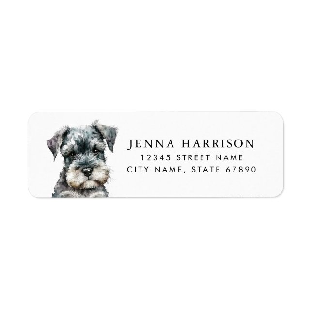 Schnauzer Return Address Label (Front)