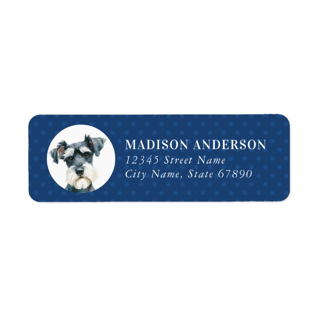 Schnauzer Return Address Label (Front)