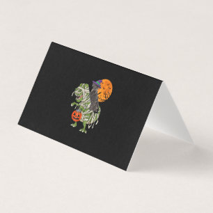 Schnauzer Riding Mummy Halloween Dinosaur