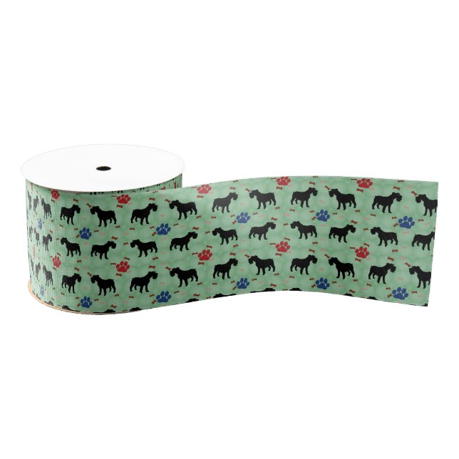 Schnauzer Shadow Grosgrain Ribbon (Spool)