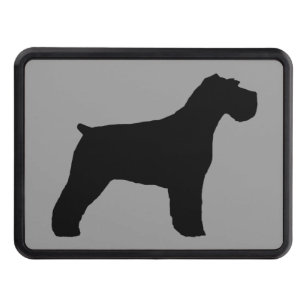 Schnauzer Silhouette (Natural Ears) Trailer Hitch Cover