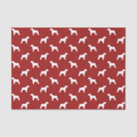 Schnauzer Silhouettes Pattern Red