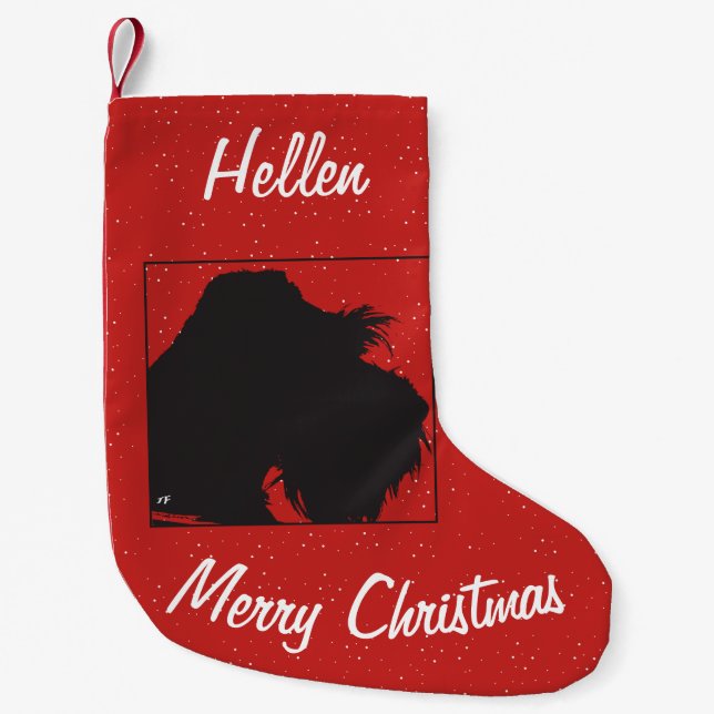 Schnauzer Small Christmas Stocking (Front)