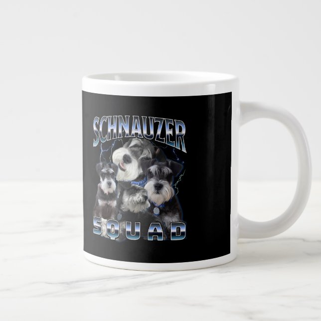 Schnauzer Squad - Bootleg Rap Style Large Coffee Mug (Right)