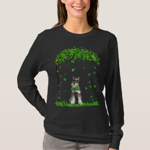 Schnauzer St Patricks Day Lover Irish Shamrock Dog T-Shirt