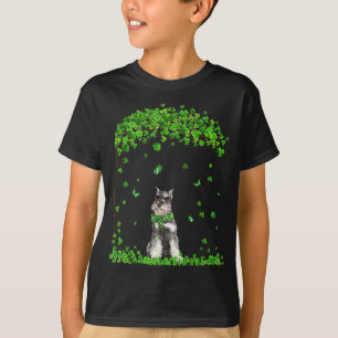 Schnauzer St Patricks Day Lover Irish Shamrock Dog T-Shirt