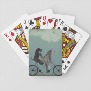 Schnauzer Tandem Playing Cards