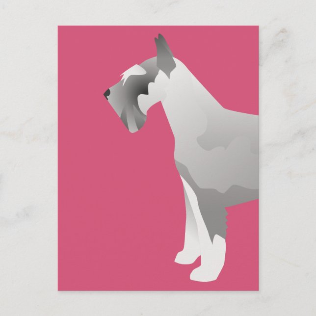 Schnauzer Templates ready to Customize Postcard (Front)