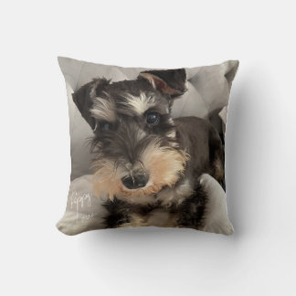 Schnauzer Throw Pillow