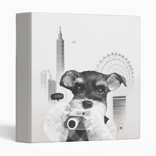 Schnauzer with Camera Binder