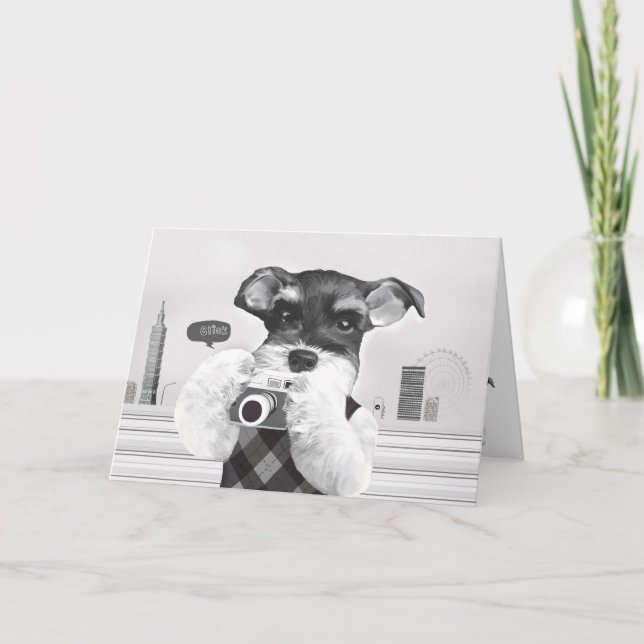 Schnauzer with Camera Card (Front)