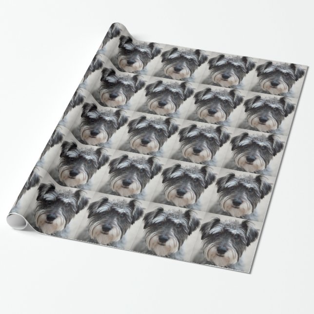 Schnauzer Wrapping Paper (Unrolled)