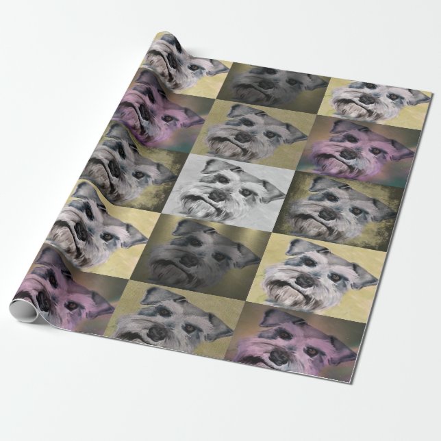Schnauzer Wrapping Paper for all occassions (Unrolled)