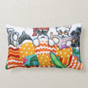 Schnauzers And Snoozes Lumbar Pillow