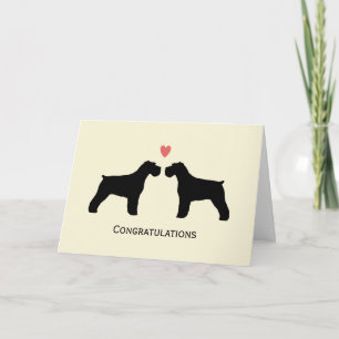 Schnauzers Wedding Congratulations Card