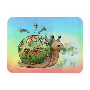 Schnecke am Teich Magnet