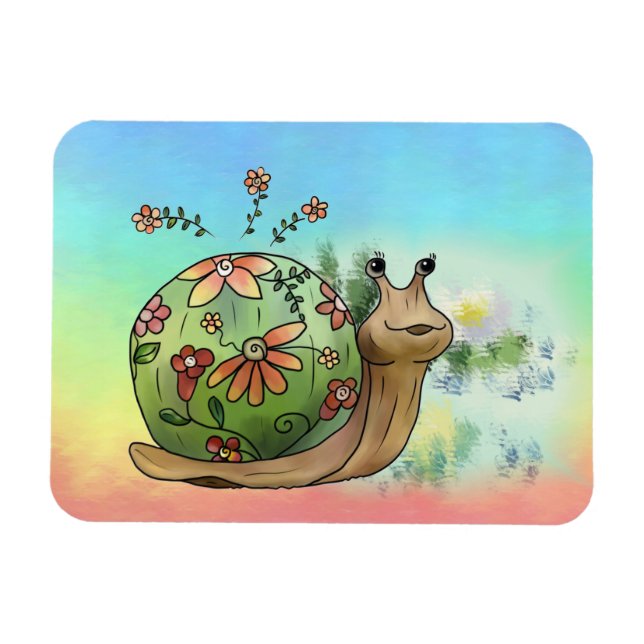 Schnecke am Teich  Magnet (Horizontal)