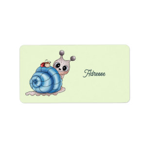 Schneckenhaus blau label