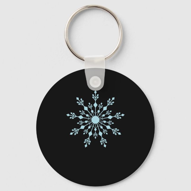 Schneeflocke als Muster im Winter Keychain (Front)